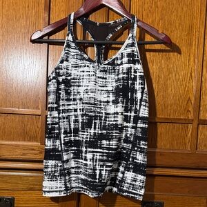 EUC Senita Athletics Built in Bra Phone Pocket Racerback Tank Top